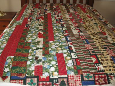 Jelly Roll Race XMAS Quilt